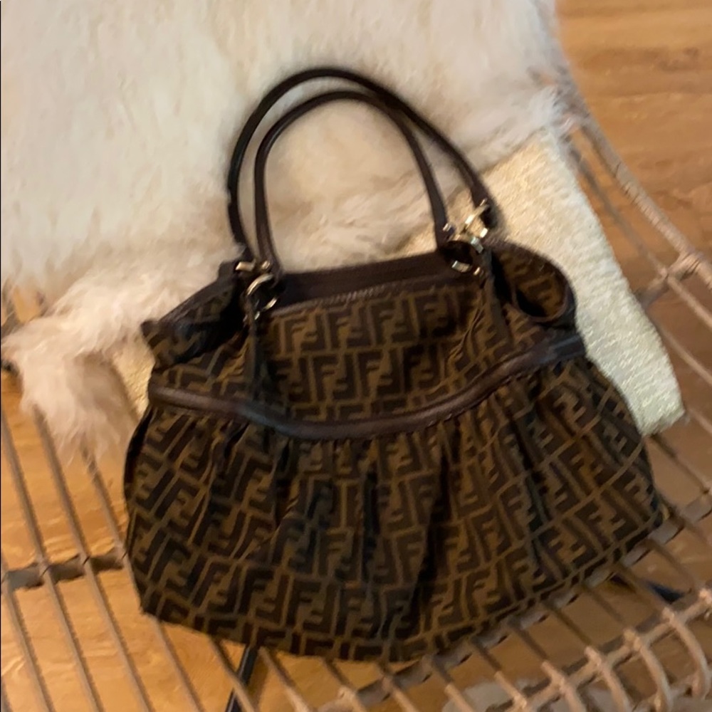 Fendi zucca print handbag
